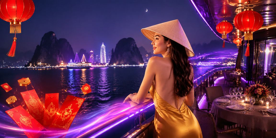 Phong bì đỏ may mắn và thưởng đặc biệt theo phong cách Việt Nam trong mùa lễ hội